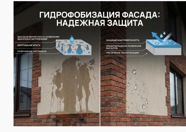 Гидрофобизация фасада